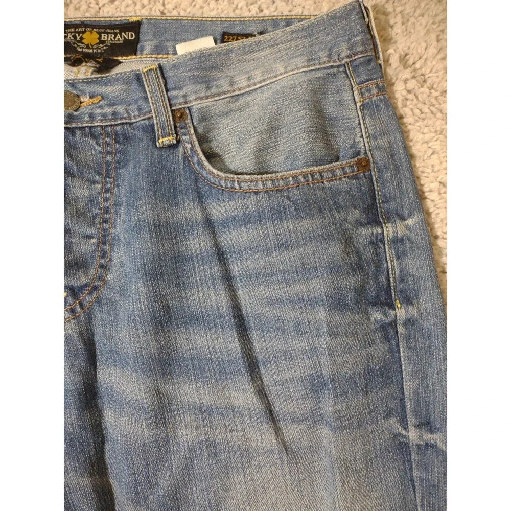 Lucky Brand Jeans Mens 30 X 32 227 Slim Boot Fit Medium Wash Button Fly